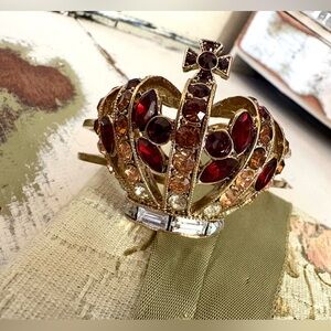 EUC HTF Y2K RARE Betsey Johnson Collector Royal Wedding Crown Bracelet